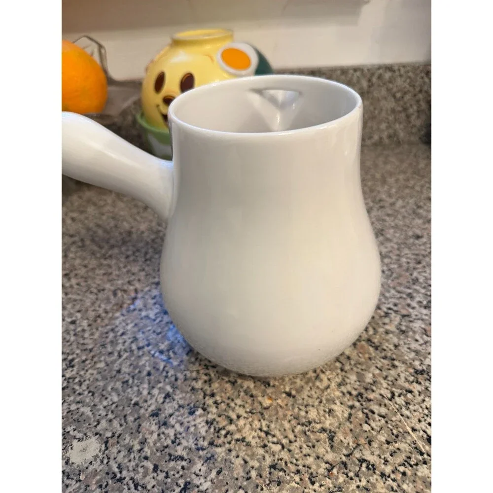 Williams Sonoma Hot Chocolate Pot No Cover White Ceramic Microwave Safe